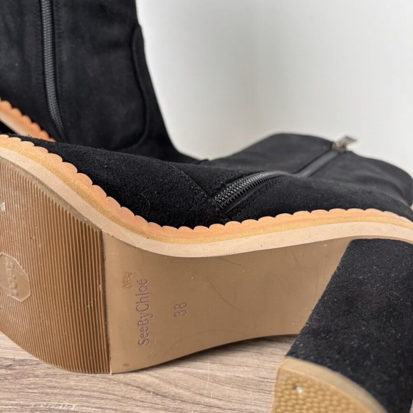 See By Chloe Black and Tan Heeled Boots - Picture 7 of 10